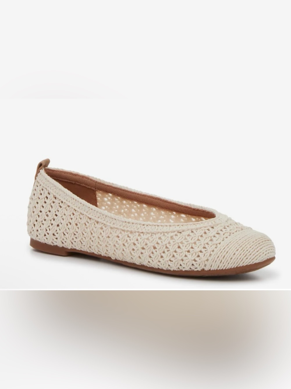 New Lucky Brand Evalou Ballet Flat in Off White Size 7.5